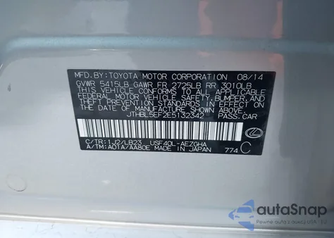 2014 Lexus Ls 460 from USA, damaged, VIN JTHBL5EF2E5132342